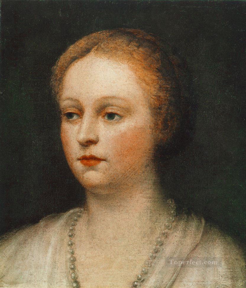 女性の肖像画 イタリア・ルネッサンス期のティントレット油絵